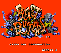 Beast Busters (World) Title Screen